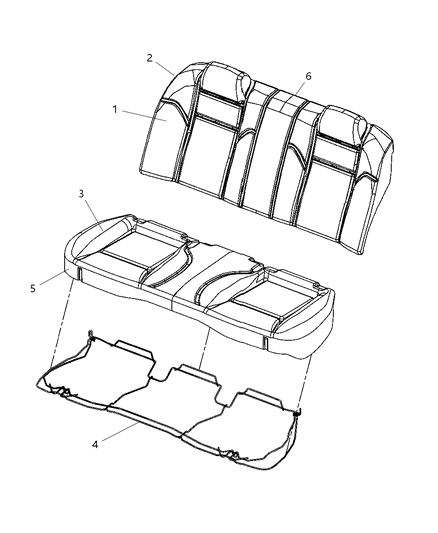 Cover Rear Seat Cushion Diagram for 1ET531DVAB