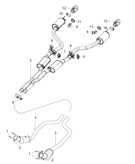 Bracket Exhaust Diagram for 68299439AB