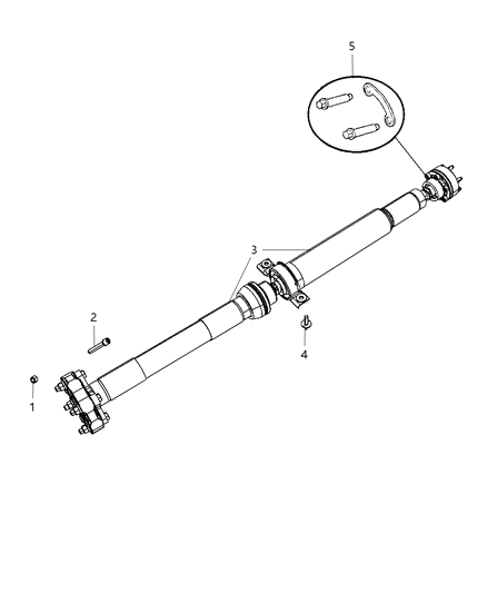 Shaft Drive Rear 2-Piece Diagram for 52123633AA