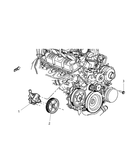 Pump Power Steering Diagram for 4743060AC