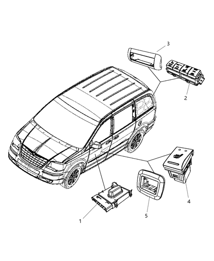 2016 Dodge Charger Switch Seat Recline Diagram for 68028292AA