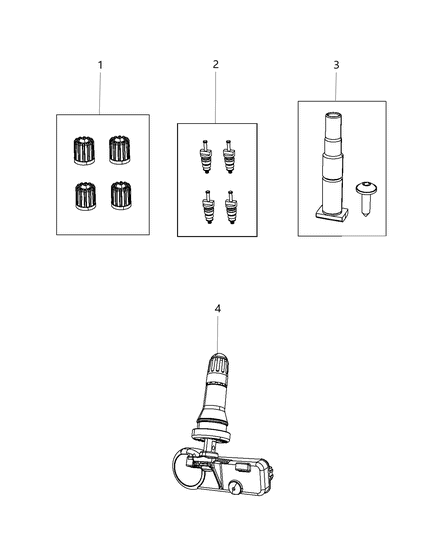 Sensor Tire Pressure Diagram for 68324961AB