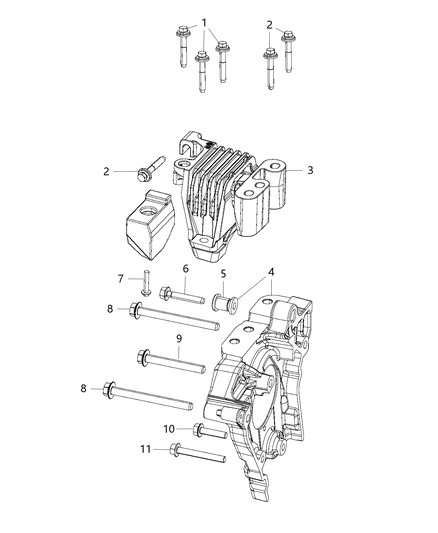 Bolt Hexagon Head M8X35 Diagram for 68237770AA