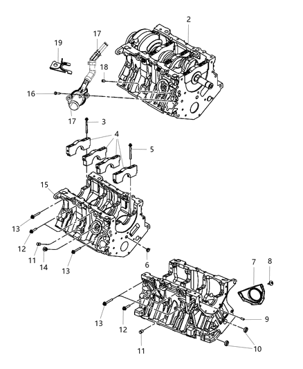 Engine Long Block Diagram for R8144472AA