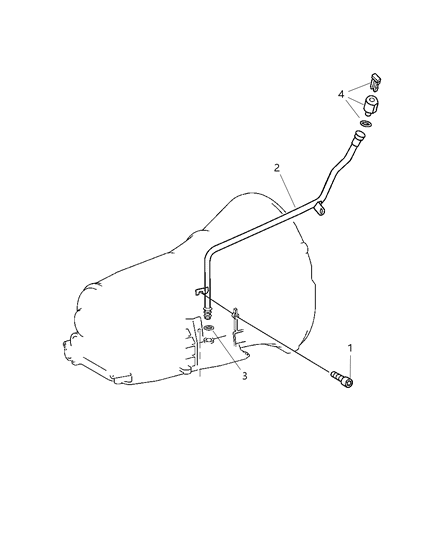 Tube Transmission Oil Filler Diagram for 5037793AB
