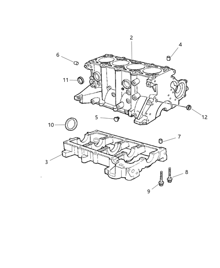 2023 Ram 1500 Classic Block Short Diagram for 5019344AB