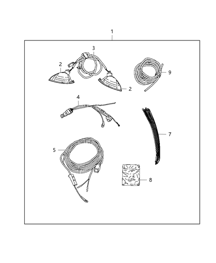 2016 Jeep Wrangler Wiring Rear Fascia Diagram for 68078324AA