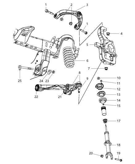 Spring Front Coil Diagram for 4670434AA