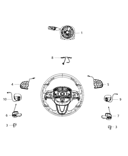 Module Steering Column Diagram for 6NE96DX9AA