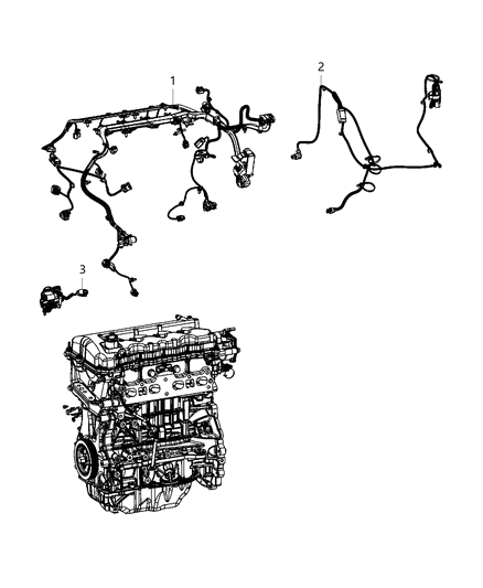 2014 Dodge Dart Cord Engine Block Heater Diagram for 68141573AD