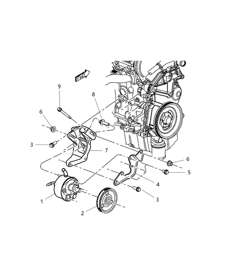2012 Dodge Charger Pump Power Steering Diagram for 4743969AB