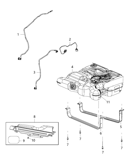 2016 Dodge Grand Caravan Tube Fuel Supply Diagram for 4721615AD