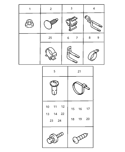 1984 Dodge D250 Bolt And Washer, J Engine, Manual Transmission (6 X 10) Diagram for MF240022