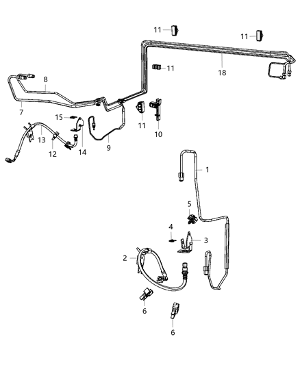 2004 Dodge Ram 2500 Tube Bundle Brake Diagram for 68190123AC