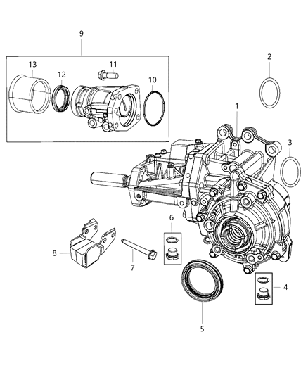 Seal Halfshaft 68005263Aa Diagram for 68005263AA