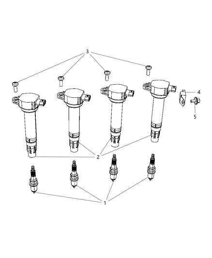 2000 Chrysler Town & Country Coil Ignition Diagram for 4606824AB