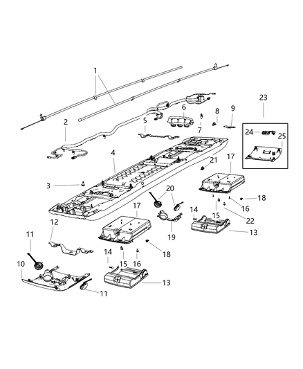 1988 Dodge Ram 50 Screw Console Diagram for 68245157AA