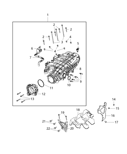 Throttle Body Diagram for 5281804AB