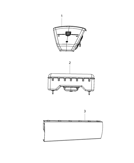 Air Bag Passenger, Passenger Side Diagram for 68083483AB