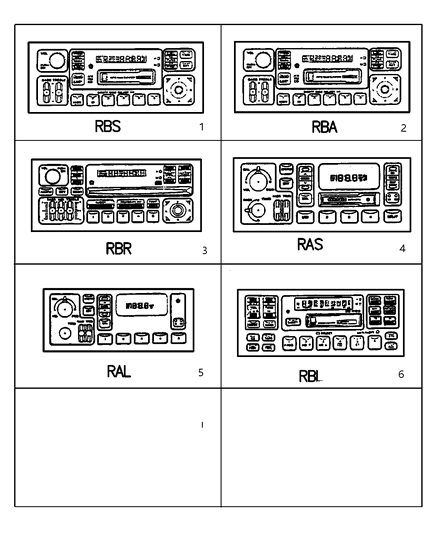 1998 Dodge Stratus Radio AM/FM Cassette With CD Control Diagram for 4704377AC