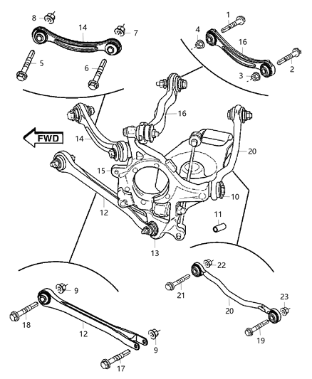 2019 Dodge Challenger Bushing Diagram for 5180587AB
