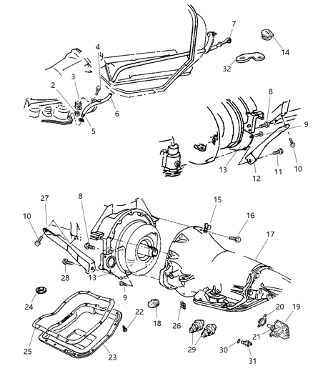 Gasket Oil Pan Diagram for 2464324AB
