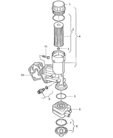 Sending Unit Oil Pressure Diagram for 68028946AA