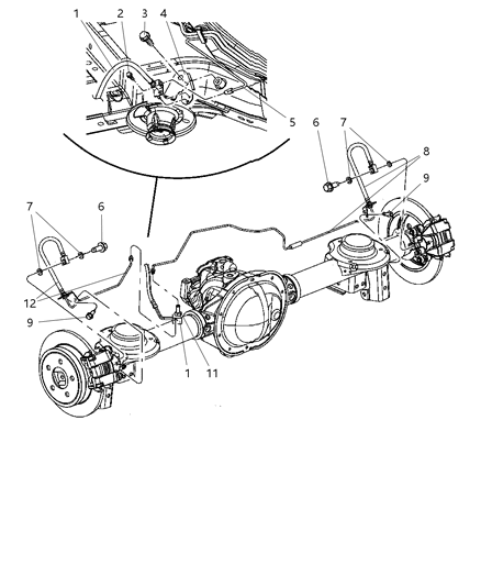 2024 Ram 1500 Classic Gasket Brake Hose To Caliper Diagram for 6035886