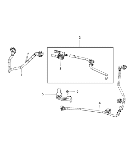 2009 Jeep Liberty Harness Vapor Purge Diagram for 68213832AA