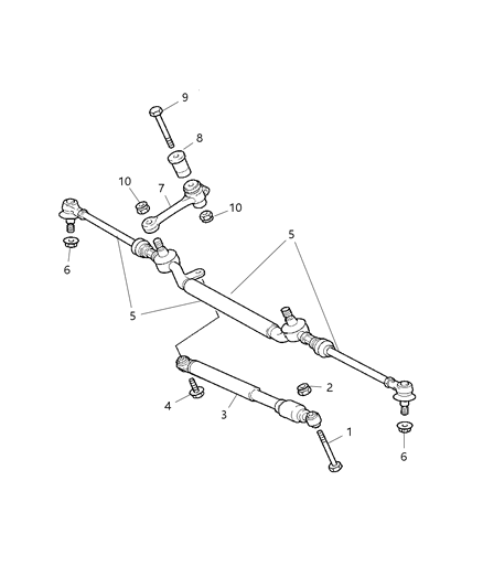 1999 Dodge Durango Damper Shock Absorber Diagram for 5097971AA