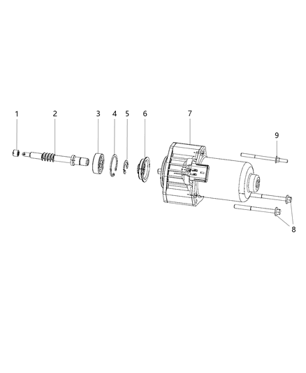 Worm Shaft Gear Motor Diagram for 68026998AC