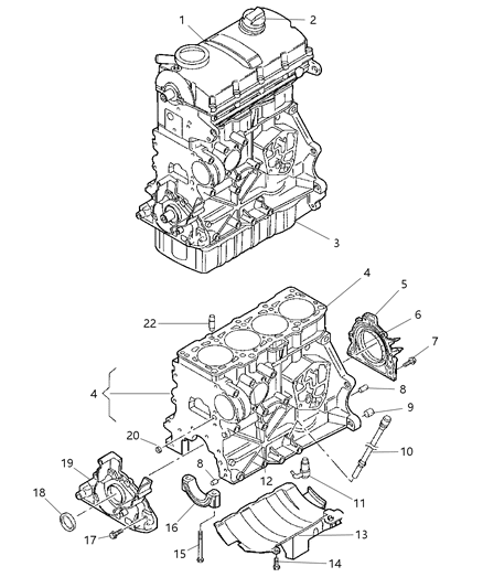 1993 Dodge D250 Cap Oil Filler Includes Item 4 Diagram for 68001602AA