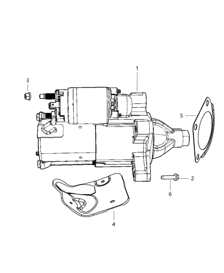 Shield Starter Diagram for 4801741AA