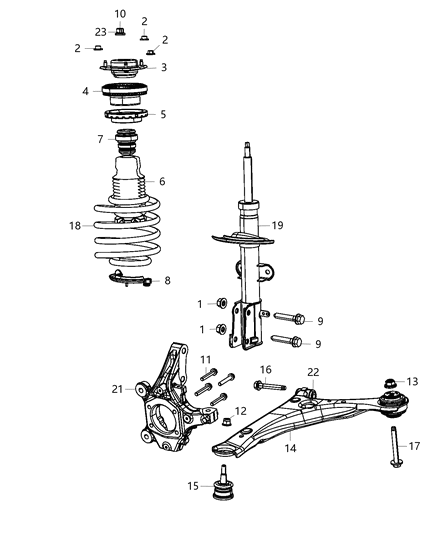 Mount Strut Diagram for 4721547AC