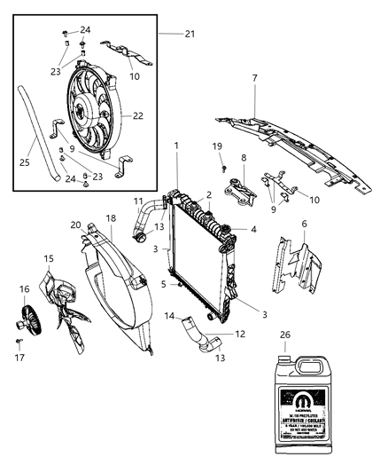 Screw Hexagon Head M8X1.25X25.00 Diagram for 6104357AA