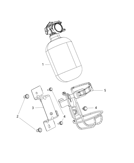 2004 Chrysler Town & Country Bracket Extinguisher Diagram for 68138488AB