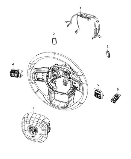 1988 Dodge Shadow Switch Speed Control Diagram for 68365332AB