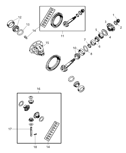 2024 Jeep Grand Wagoneer L Shim Package (16) , Case Diagram for 83503004