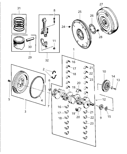 Converter Kit Torque Diagram for 5093944AB