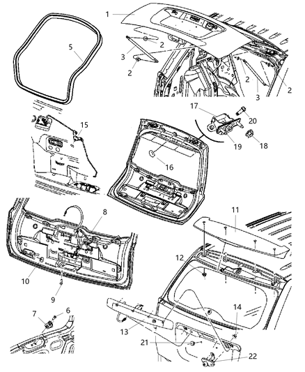 Liftgate Diagram for 5074972AE