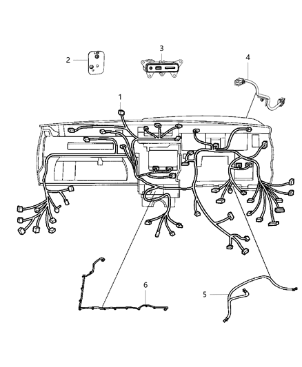 Media Center Hub Side USB Portion Auxiliary Diagram for 68141322AA