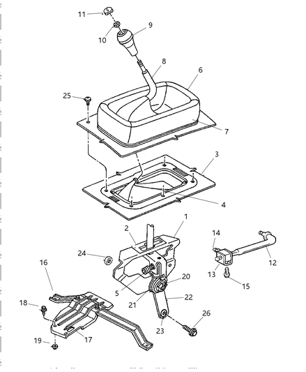 Clamp Shift Rod Diagram for 52105212