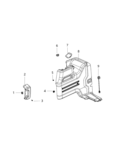 2008 Jeep Compass Panel Quarter Inner Lower Diagram for 6LU82TX7AF