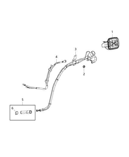 Tube Fuel Filler Diagram for 68250923AF