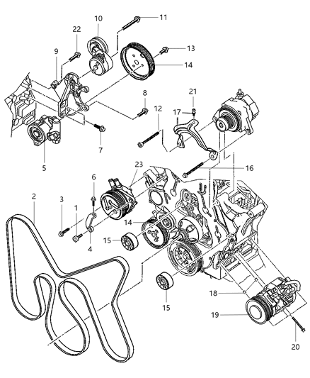 Compressor A/C Diagram for 55037467AB