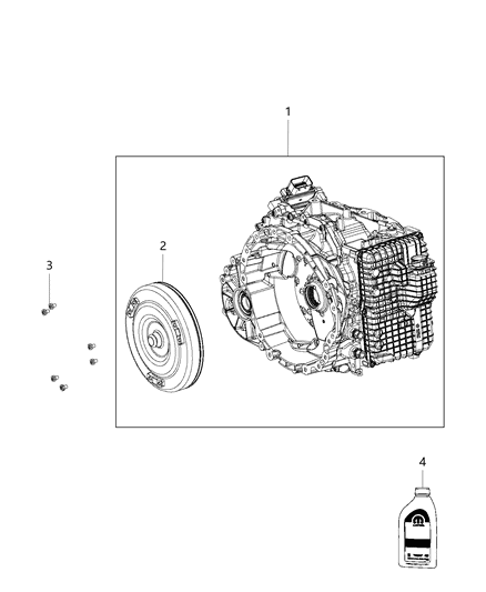 2016 Chrysler 200 Transmission Kit With Torque Converter Diagram for 68276816AB