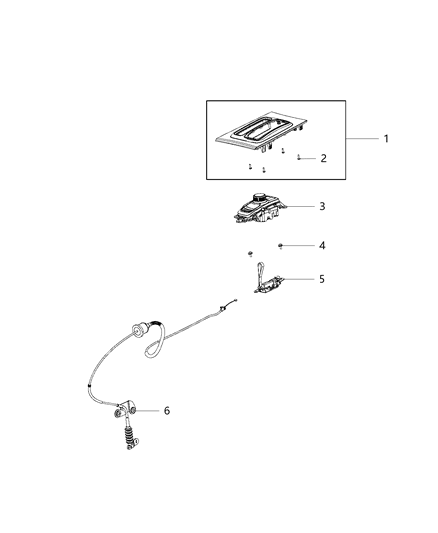 Gear Shift Assembly Diagram for 56054498AK