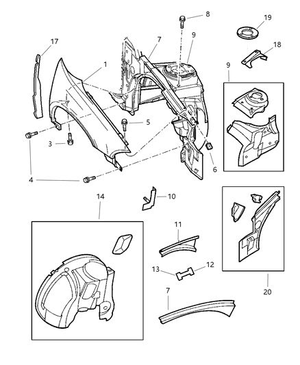1984 Dodge Diplomat Tower Front Suspension, Passenger Side Diagram for 4580442AF