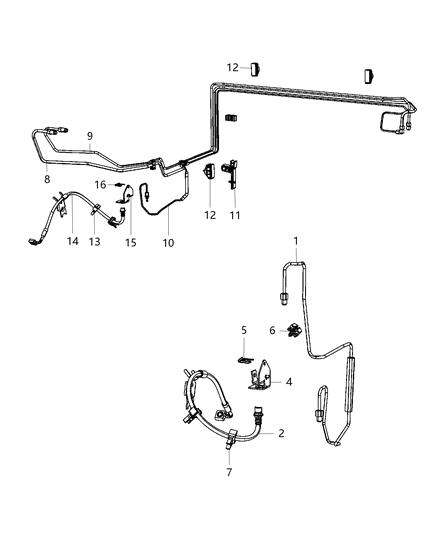 2001 Dodge Ram 2500 Tube And Hose Brake Diagram for 4779865AA
