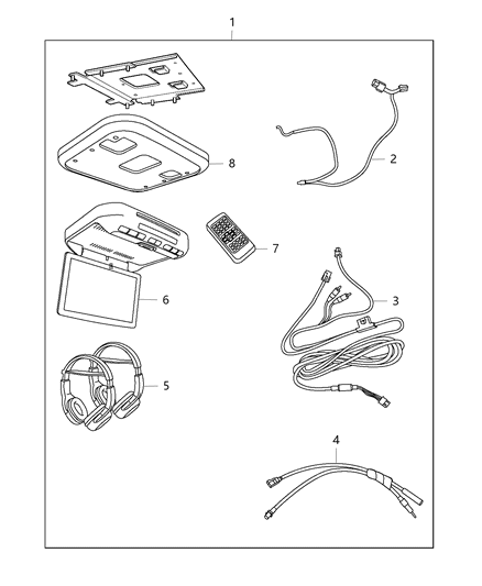 2007 Jeep Patriot Cable Auxiliary Diagram for 68234654AA